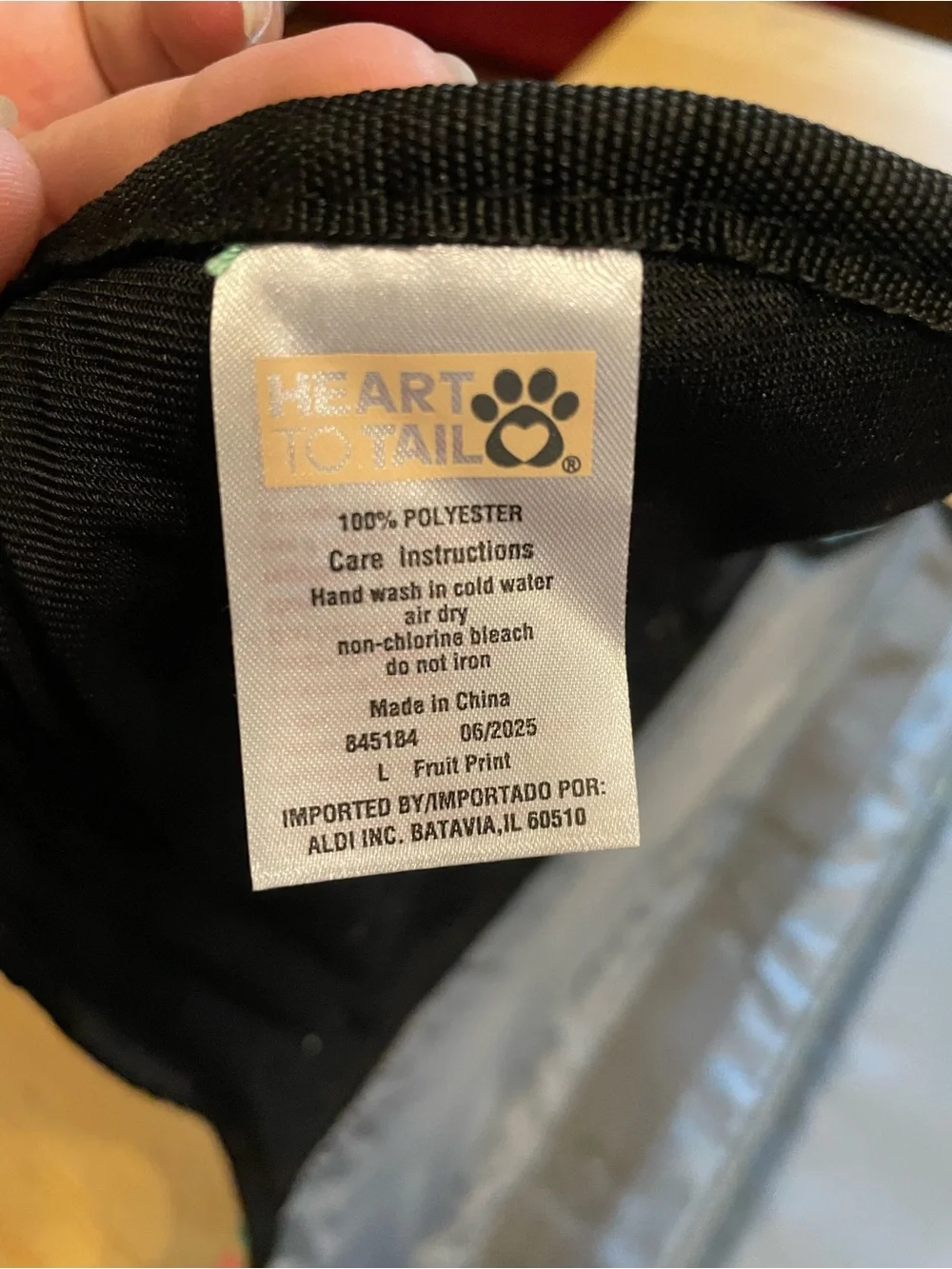 Heart to Tail Dog Life Vest Large Fruit print